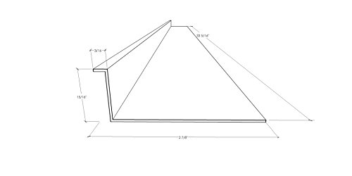 Beam Lighting 33-5/16” L-Shape Under Cabinet Light Cover Replacement | White Ribbed Acrylic Diffuser | 33-5/16” Length X 2-7/8” Width X 1” Height (Please Check The Size Is Correct Before Ordering) #TOP1