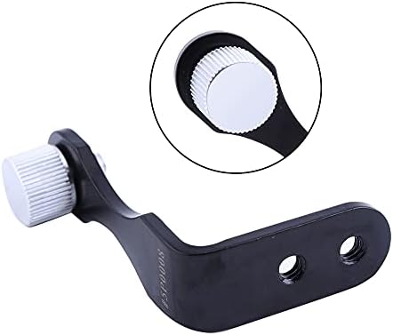Goshyda L-Type Binocular Bracket, L-Shape Metal Binocular Mount Bracket Tripod Adapter with Universal 1/4 inch Tripod Mount, for Binocular Telescope,