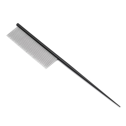 Peine de acero inoxidable para peinar y dividir cabello miniatura 1
