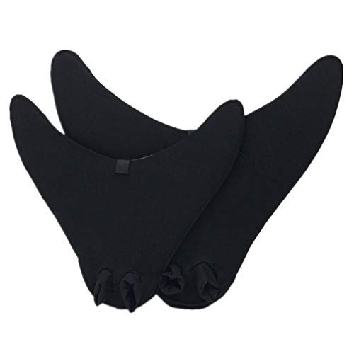 BE FINE Mermaid Tail with Monofin for Swimming,Mermaid Fins for Kids and Adults (Black)
