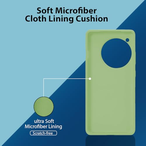 Image of LIRAMARK Liquid Silicone Soft Back Cover Case for OnePlus 12R 5G (Mint Green)
