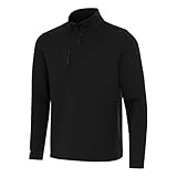 Antigua Insider Quarter Zip Pullover, Black, X-Large