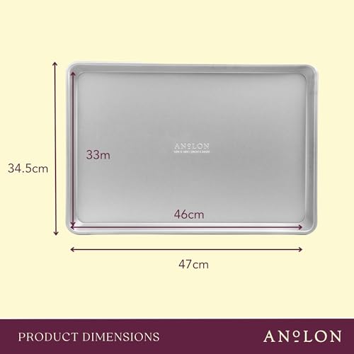 Anolon Professional Bakeware Aluminized Steel Half Sheet Baking Set/Cookie Pans, Two 13-Inch x 18-Inch, Silver by Anolon - Used condition - Image 7