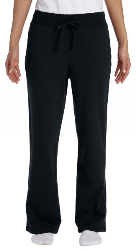 Ladies' Heavy Blend Yoga Style Sweatpants, Black, Small