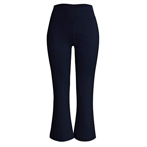 PMDKLSPQ Pantalon de jogging actif pour femme - Avec poches - Jambe large - Cordon de serrage - Pour le loisir - Course - Entraînement - Yoga - Fitness - Yoga, Marine, XXL