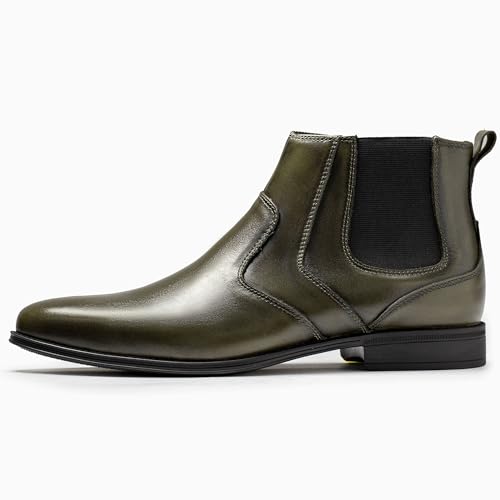 Image of Holy dove Chelsea Boots Men - Genuine Leather,Chelsea Boots for Men with Side Zipper, Casual Slip-On Ankle Boots, Chukka & Oxford Style Dress Boots
