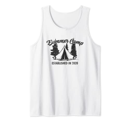Bummer Camp Summer Camping 2020 Cuarentena divertida Camiseta sin Mangas