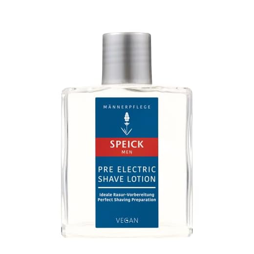 Speick Men Pre Electric Shave Lotion with Relaxing Lavender Oil and a Blend of Essential Oils, Natural Vegan Skin Care, 3.4 Fluid Ounces