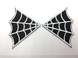 Pair Spiderweb Collar Iron On/Sew On Embroidered Patch