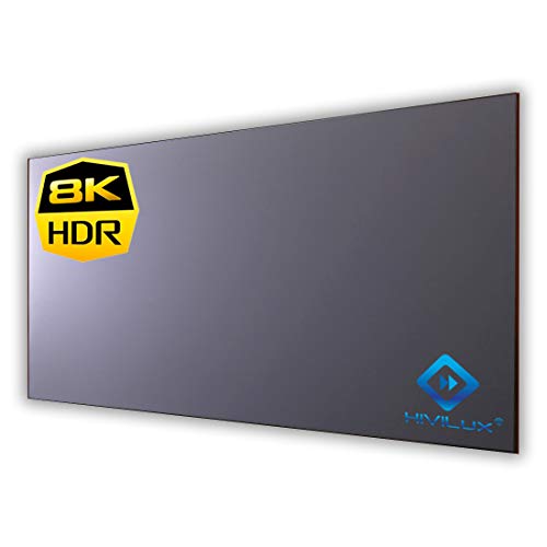 HiViLux® Ultra Thin Zero ALR RahmenLeinwand Rahmenlos Hochkontrast Grau Tuch: HiViGrey Cinema 5D/HDR Gain 1,35/Randlos/Not for UST (16:9 110Zoll Bild:244x137cm)