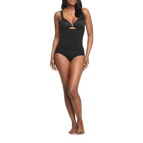 SPANX ASSETS High-Waist Brief - Seamless Shapewear Underwear - Ultra-Firm Compression - Tummy Control - Comfortable & Breathable - Very Black - Large