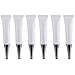 6PCS 15ML/0.5oz Empty White Plastic Soft Squeeze Tubes Cosmetic Eye Cream Tube Bottle with Silver Cap Makeup Sample Travel Packing Container Jars Dispenser for Eyecream Lip Balm Gloss DIY Beauty Tool