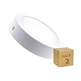 Potencia: 18 W 2x Plafón LED redondo, iluminación 18W (1650 lm), 4200K (luz neutra)