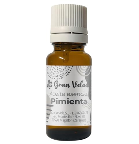 Aceite Esencial de Pimienta Negra 5% | Tonifica, Desintoxica y Alivia Dolor Muscular | Ideal para Cosmética y Aromaterapia