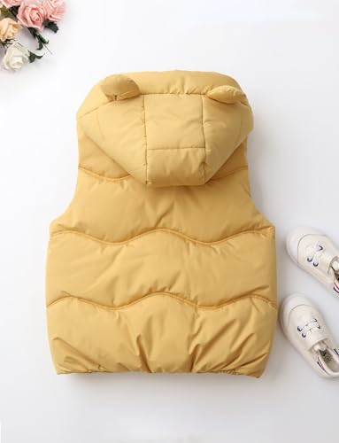 Happy Cherry Baby Girls Boys Hooded Puffer Vest Kids Candy Color Zip Sleeveless Bear Ears Vest Winter Down Warm Jacket2