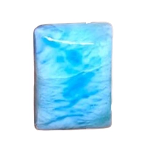 Larimar naturel rectangulaire pour bague et pendentif fait main en herboristerie