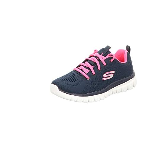 Skechers Damen Graceful Get Connected Sneaker,Black Mesh Trim, 37 EU