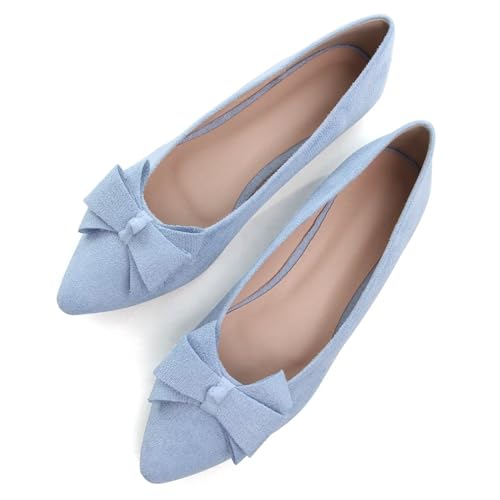 Image of SAILING LU Women's Bow-Knot Pointed Toe Ballet Flats