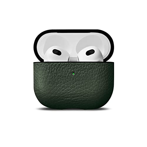 WOOLNUT Leather Case for AirPods 3rd Gen - Cognac Green Cover