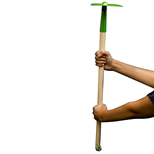 Fun Central 4 Pieces - 29 Inch Garden Tool Set for Kids & Toddlers - Blue Spade, Green Hoe, Yellow Garden Rake and Red Leaf Rake - Thumbnail 6