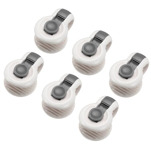 Tugeem 6Pcs Bed Corner Holder Mini Mattress Duvet Snap Clips, Adjustable Stand Anti-Slip Duvet Fixer, Bed Corner Holder Bed Quilt Clip Sheet Holder, Mattress Cover Holder Bed Corner Fixer (Grey)