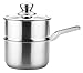 wok Pochette en acier inoxydable de lait en acier inoxydable pot à la vapeur Pot d'épaisseur avec pot de couverture facile à nettoyer la soupe à soupe (Size : 18cm)