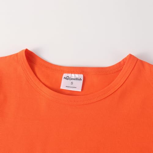 Image of Noomelfish Girls Short Sleeve Crop Tops Kids Summer Dance Cropped T-Shirts (5-14 Years)