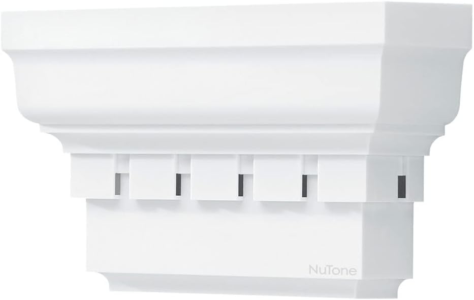 Broan-NuTone LA139WH Doorbell Kit, Decorative Wired Two-Note Door Chime for Home, 3.38" x 10.25" x 6.38", White