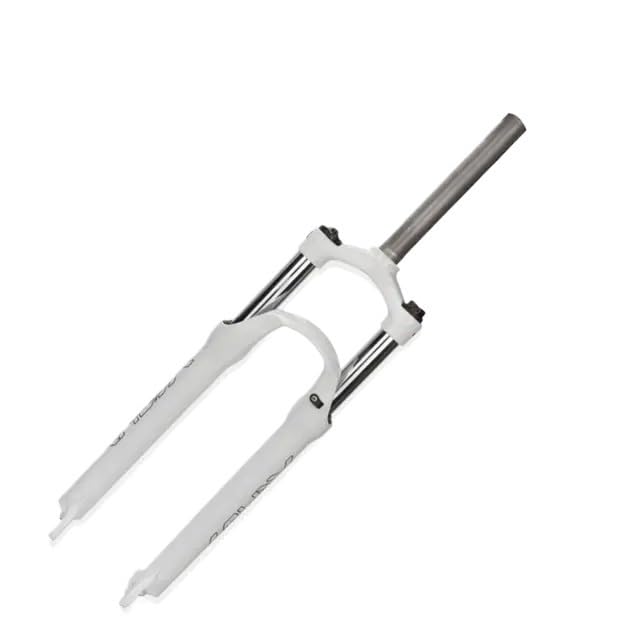 Fourche avant de VTT 29 pouces blanche avec suspension à air 100 mm et pièces de rechange