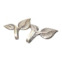 CashMuch 8-Piece Iron Leaf Wall Hooks, Decorative Vintage Coat Hooks for Hanging Hat, Towel, Key, Gold