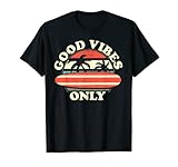 Traje de surf de longboard que dice "Good Vibes Only".