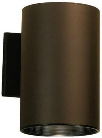 Kichler 9236AZ - Lámpara de pared cilíndrica para exteriores, bronce 1 luz (6 pulgadas de ancho x 8 pulgadas de alto) 120 vatios