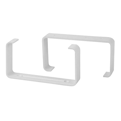 Armar Trading Ltd White 1 X Rectangular Channel Bracket 220Mm X 55Mm Flat Duct Tube Clamp Vent Clip