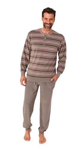 Pyjama éponge homme grande taille gris ensemble nuit à rayures