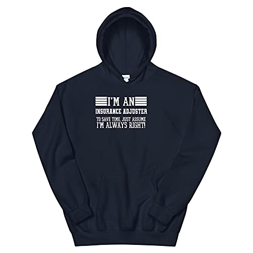 OrangePieces Insurance adjuster Gift, I'm An Insurance adjuster To Save Time Unisex Hoodie Navy