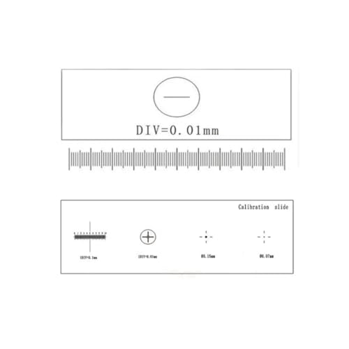 4 Scales Microscope Stage Micrometer Slide Optical Glass Measuring Tool Measurement Reticle for Biological Stereo Video