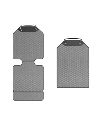 Image of Owleys Set Seat Back Organizer & Car Seat Protector Hexy Waterproof & Non-Slip Protector for Child Car Cushion for Leather and Fabric Seats (Gray Set 2)
