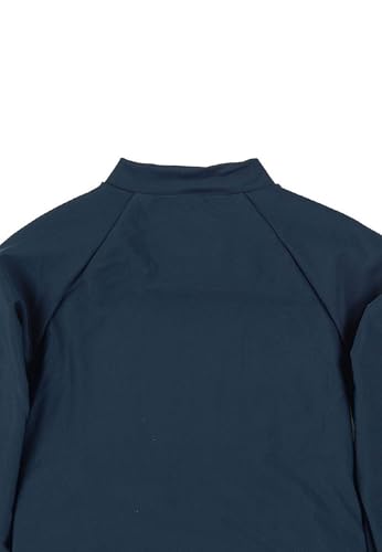 Sterntaler Badeshirt langarm uni – UV-Schutz 50+ Schwimmshirt – Unisex Beachwear schnelltrocknend – Kinder Rashguard mit Reißverschluss & Kinnschutz – marine, Größe 116