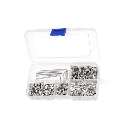 Tuerca deslizante for riel en T, tuerca deslizante en T roscada, tuerca deslizante en T (184 unidades/lote, M3, M4, M5), tuerca deslizante con ranura en T y cabeza de martillo, juego de sujetadores fo