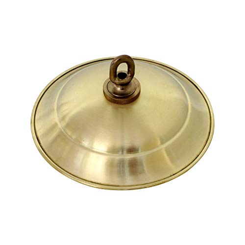 Image of RCH Hardware CN-BR05-152 Brass Traditional Round Ceiling Canopy, 6 Inch, Brushed Brass