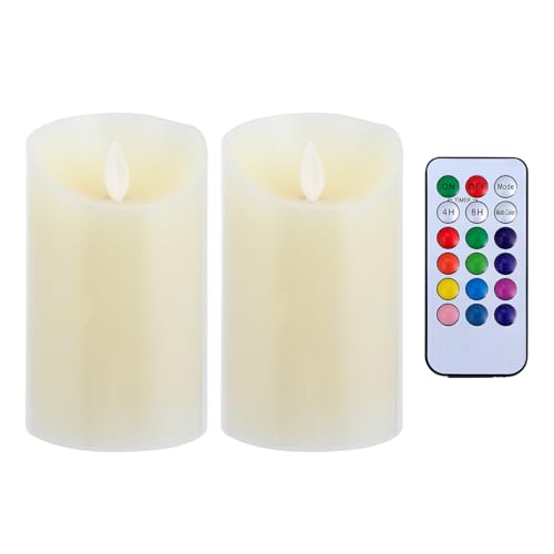 Velas LED con mando de 18 teclas y modo multicolor para ambiente