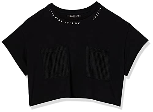 Camiseta Cropped Colcci Fun, Meninas, Preto, 14