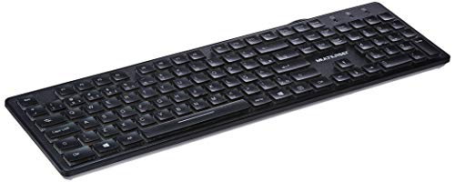 Teclado Office Com Teclas Chocolate E Com Luz Branca Usb Tc218 Preto, Multilaser, TC218 1 Teclado Office Com Teclas Chocolate E Com Luz Branca Usb Tc218 Preto, Multilaser, TC218