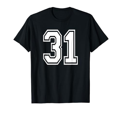 ナンバー31 誕生日ギフト スポーツ選手 チーム番号入りジャージ Tシャツのサムネイル