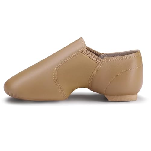 ARCLIBER PU Leather Jazz Shoes for Girls and Boys, Slip-on Dance Shoes for Toddler/Little Kid/Big Kid3