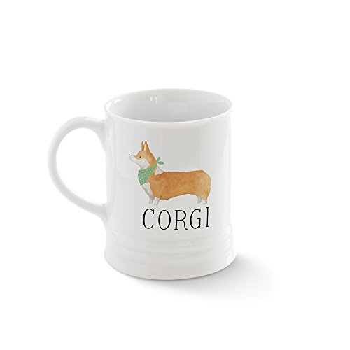 FRINGE STUDIO Js Corgi Georgia Mug, 12 liquid ounces (481475)