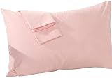 Toddler Travel Pillowcase 14x19 Pink Solid Zipper Closer Set of 2 PC 600 Thread Count 100% Pure Egyp