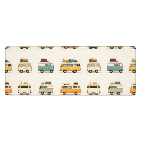 Tapis de souris de jeu grand format avec voiture de dessin animé pour PC et bureau