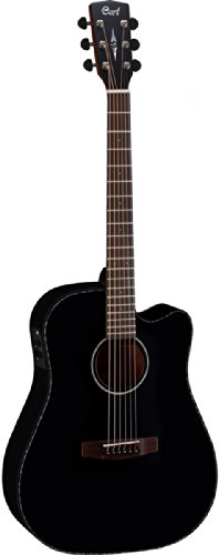 CORT MR E BLACK SATIN Elektroakustische Gitarren Folk Elektro-Akustik