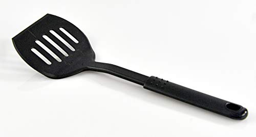 Home-X 6-Piece Kitchen Utensil Set – Non-Stick Kitchenware With Spoon Slotted Spoon Soup Ladle Pasta Server Turner -Bpa Free Dishwasher Safe Heat Resistant Nylon-Black #TOP5